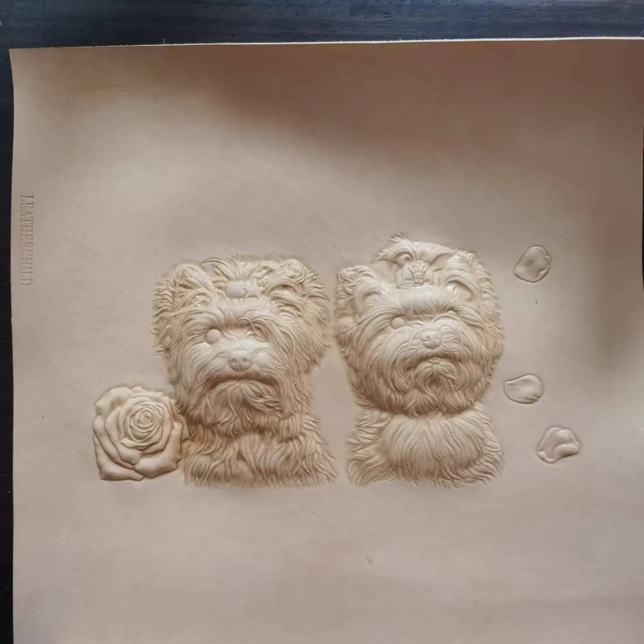 Leatherchild Handmade Hyper-Realistic Carved Leather Pet Bag Kelly 25 (Deposit)Artist: Ms.Tao
