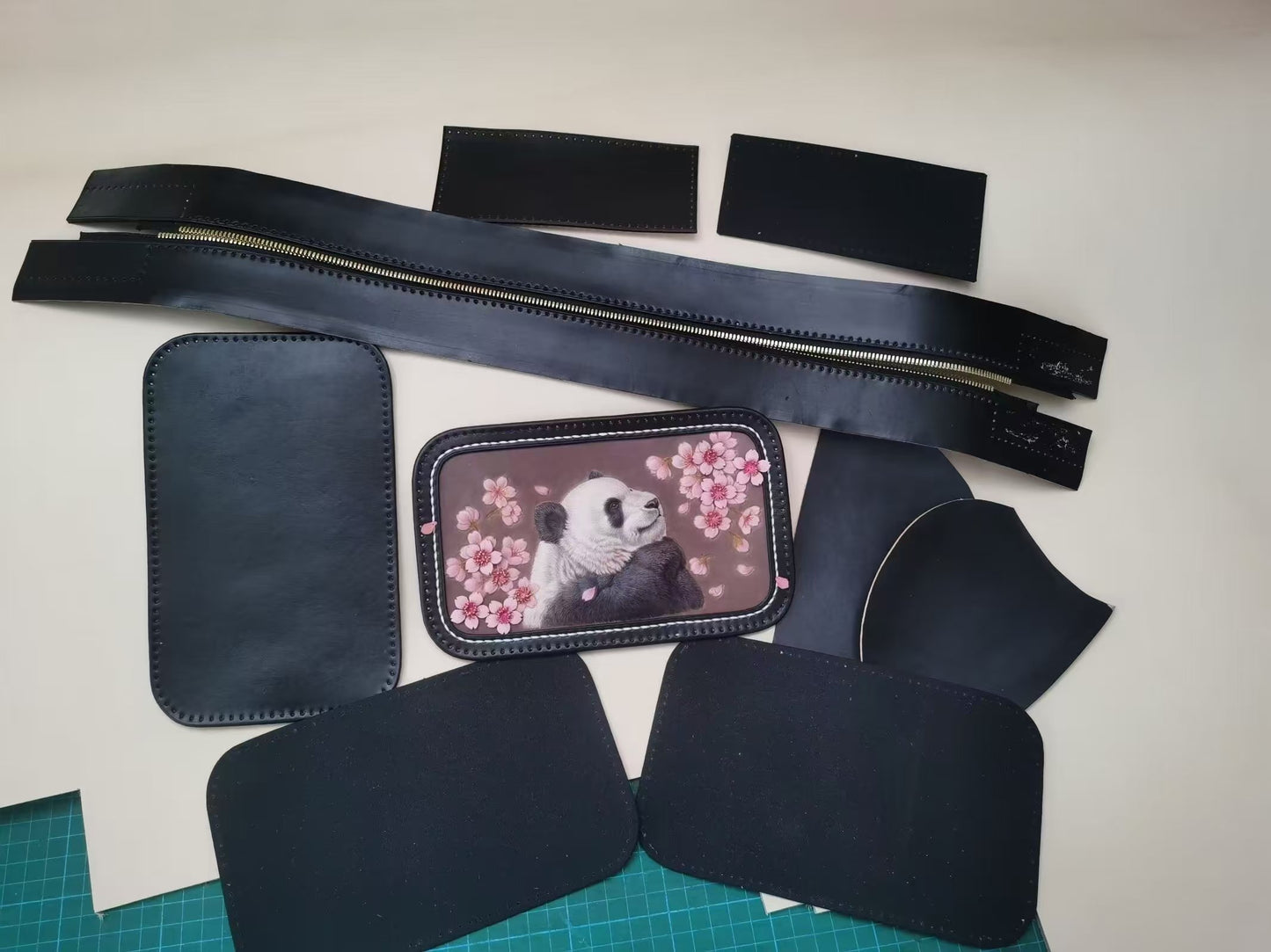 Leatherchild Handmade Hyper-Realistic Carved Leather Pet small square bag (Deposit)(Ms.Tao)