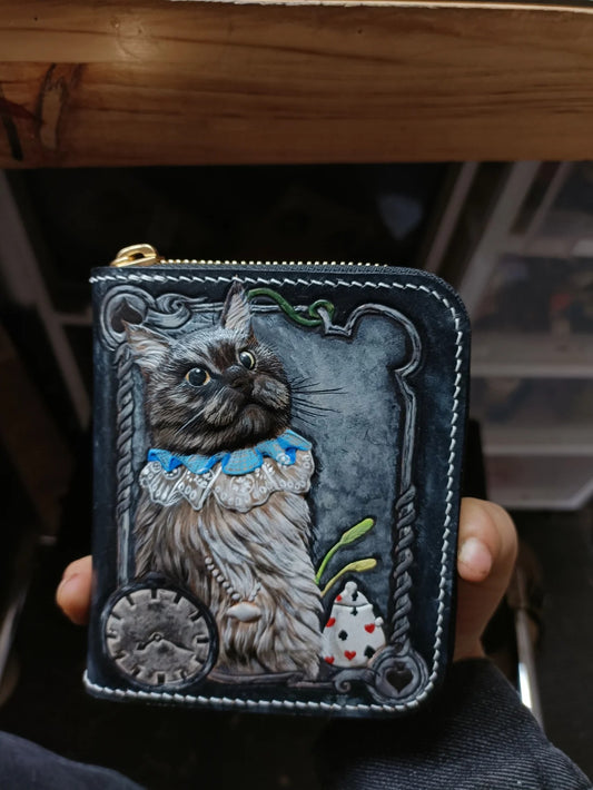 Leather-carved Wallet(Custom-made 28-35 Days)
