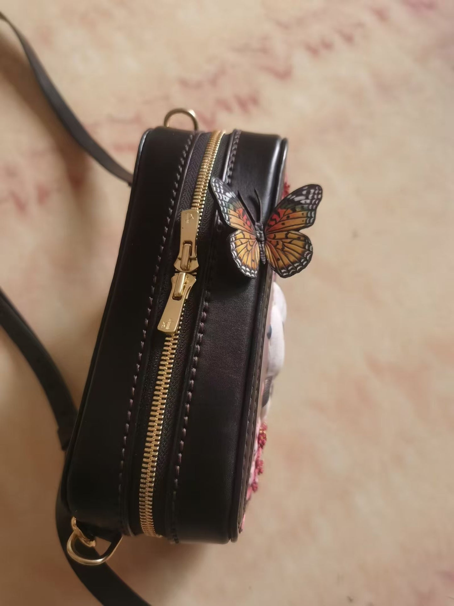 Leatherchild Handmade Hyper-Realistic Carved Leather Pet small square bag (Deposit)(Ms.Tao)
