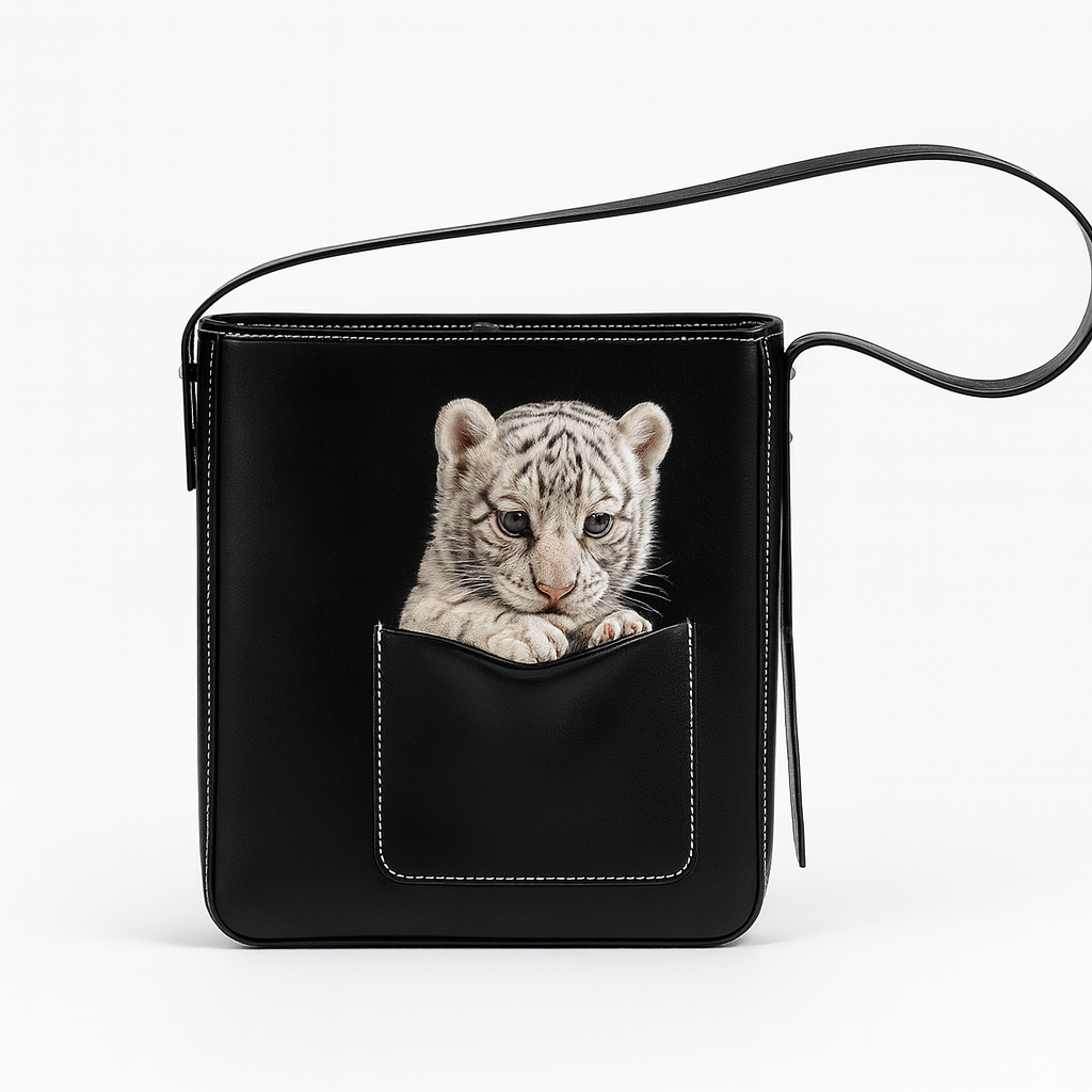 Leatherchild Handmade Hyper-Realistic Carved Leather Pet Bucket bag (Deposit)Artist: Ms.Tao