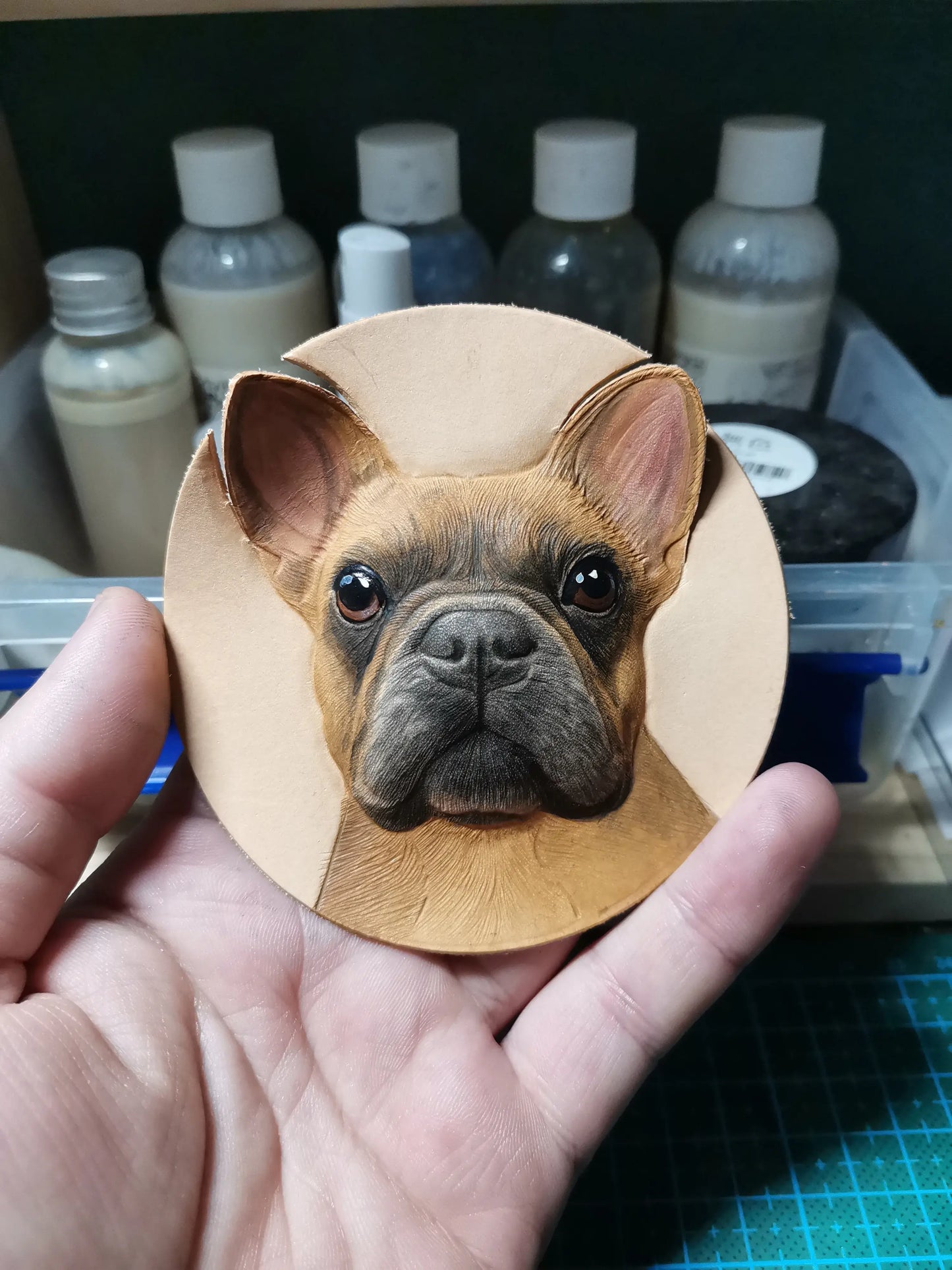 Leatherchild Handcrafted Italian Veg-Tanned Leather Pet Keychain - Gifts & Decorations【M1831】 (custom-made 20-35 days)